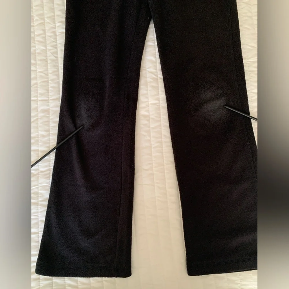 Children's Place Pants Girls Size 10 Black Fleece 1989 Place Bow Stretch Waist